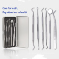 Dental Equipment Stainless Steel Dental Tool Set Probe Tooth Care Kit Instrument Tweezer Hoe Sickle Scaler